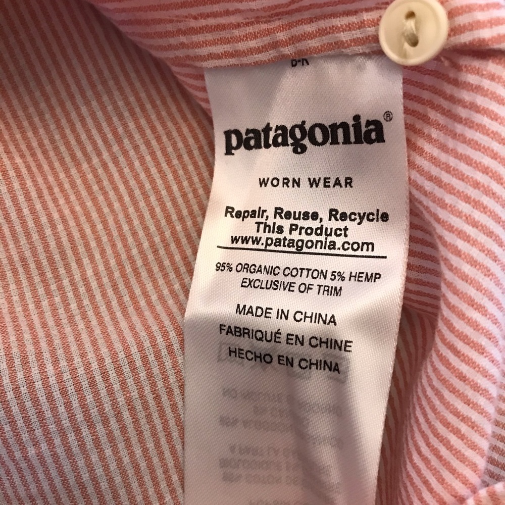 Patagonia Pin Striped Button Up Shirt Size S - Picture 6 of 7